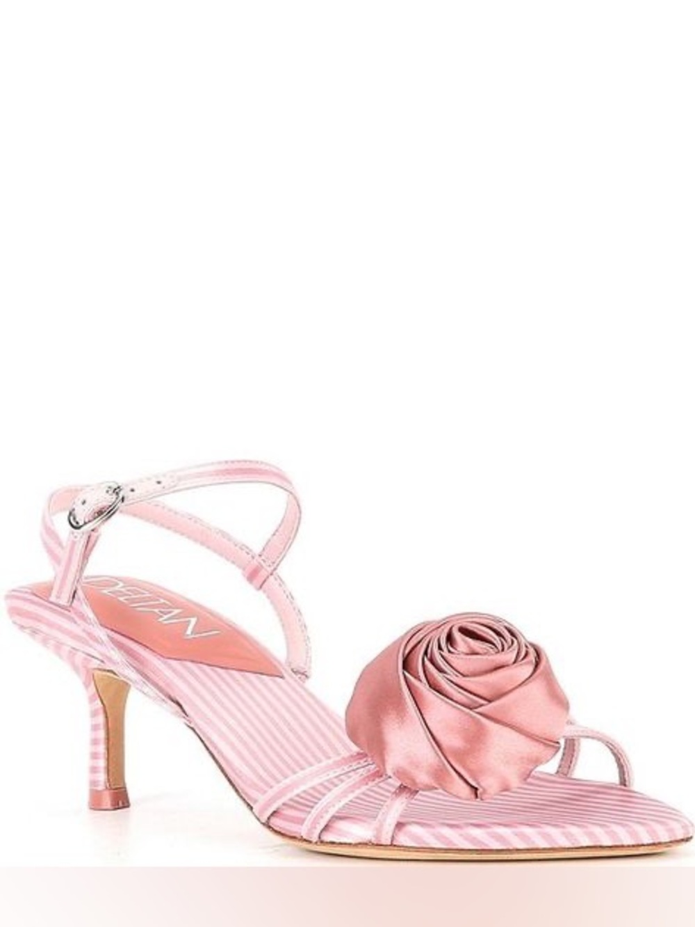 Deltan flower Strappy Satin Sandal